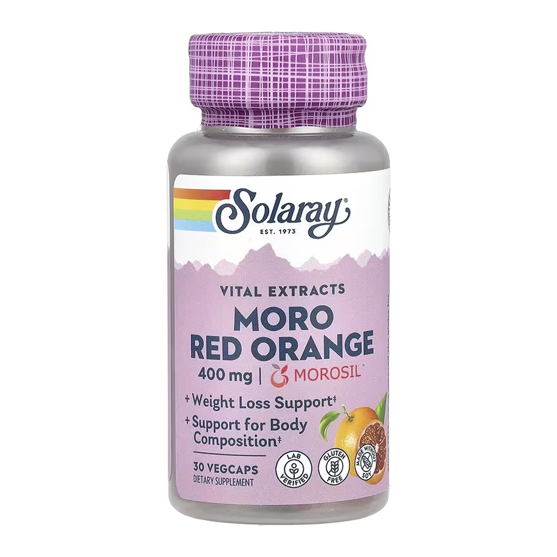 Moro Red Orange, 400 мг, 30 вег. капсул, Solaray