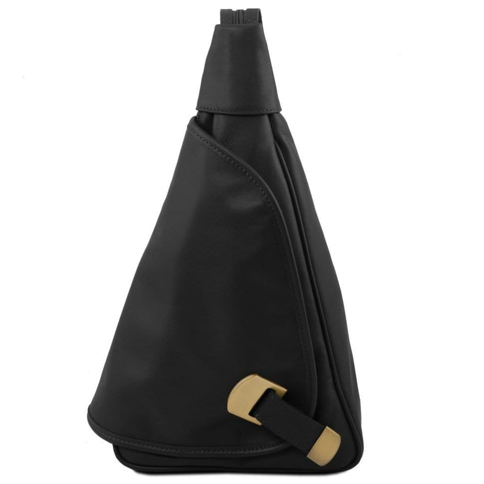 Шкіряний рюкзак на одне плече Tuscany Leather Hanoi TL140966 (чорний)