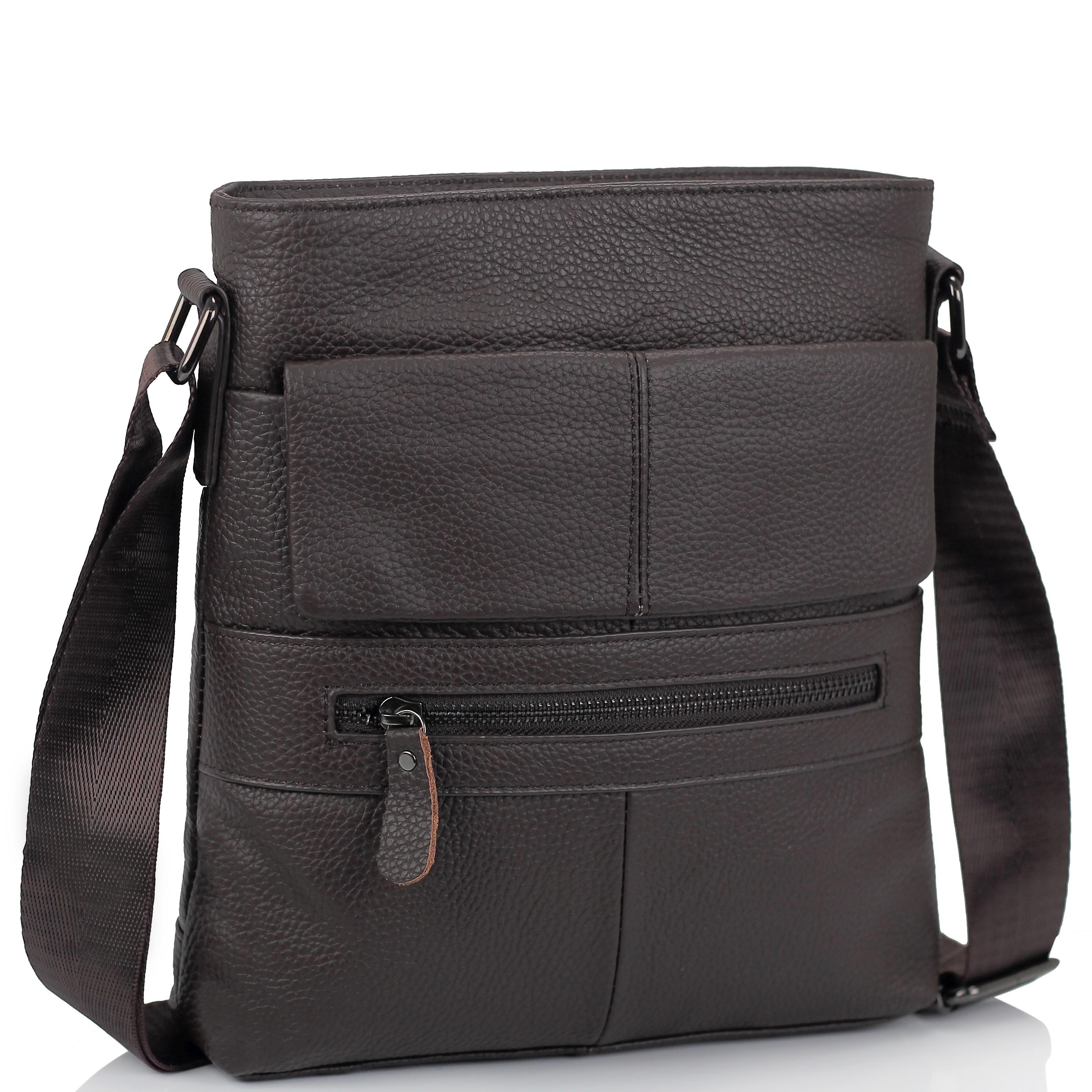 Мессенджер коричневий чоловічий Tiding Bag M38-7812C — фото 1