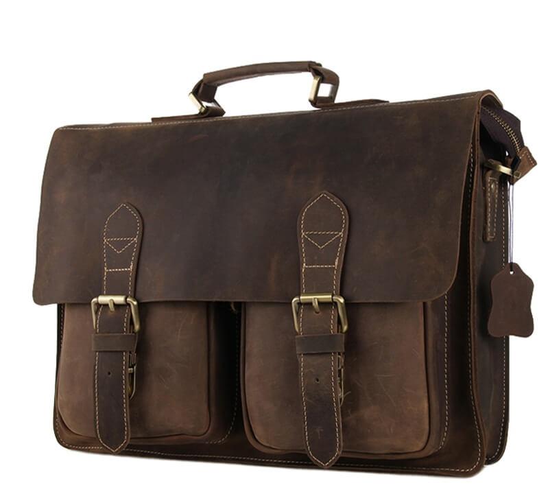 Чоловічий шкіряний портфель TIDING BAG 7105B