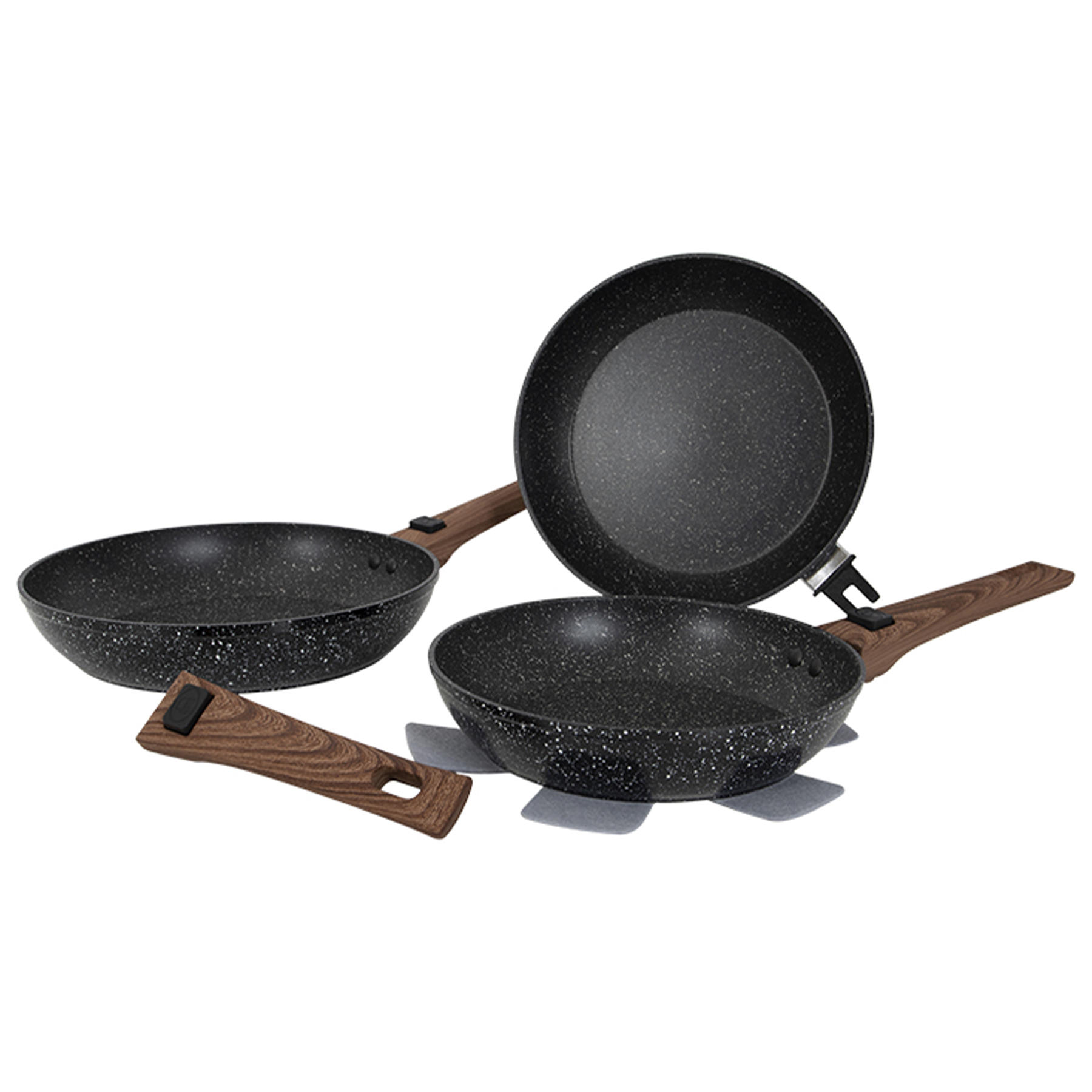 Набір сковорідок Gimex Frying Pan Set 3 предмети Black (6979264) — фото 1