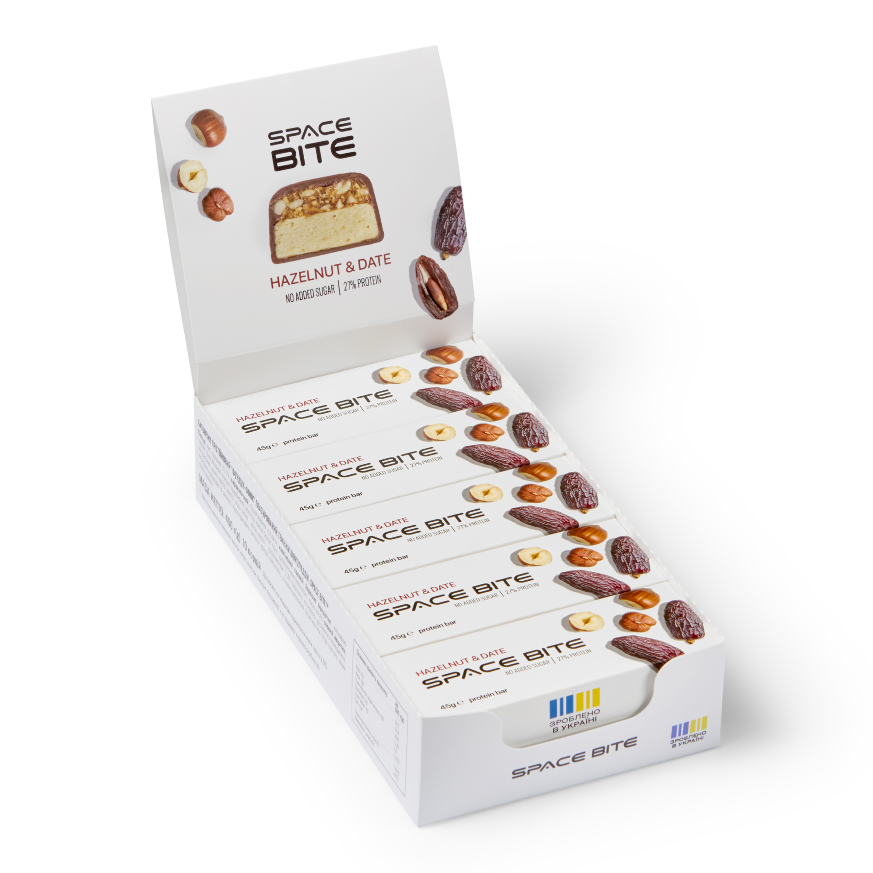 Space Bite - 10x45g Hazelnut Date