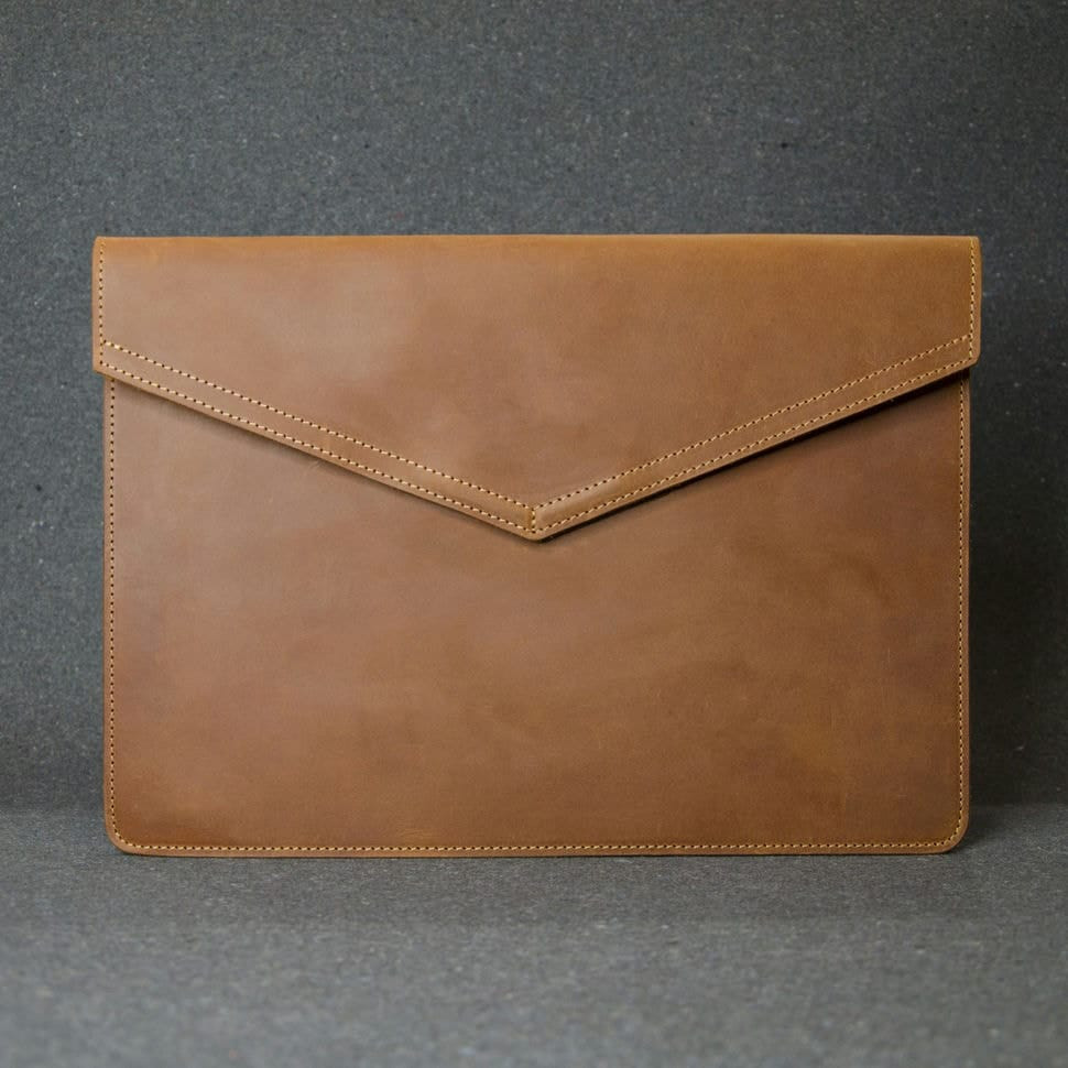 Шкіряний чохол для MacBook 12' шкіра Crazy Horse, терракот