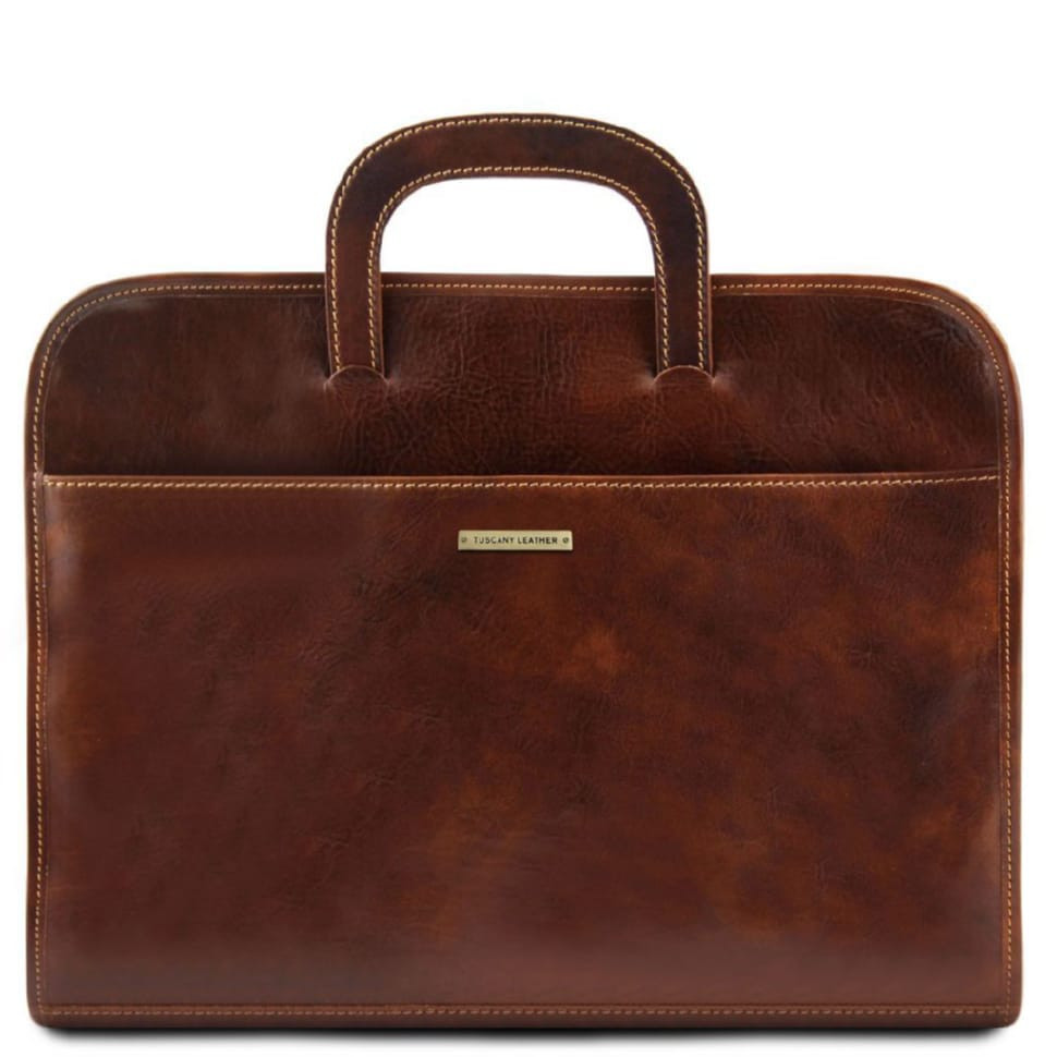 Чоловіча шкіряна папка - портфель Tuscany Leather Sorrento TL141022 (коричневий)