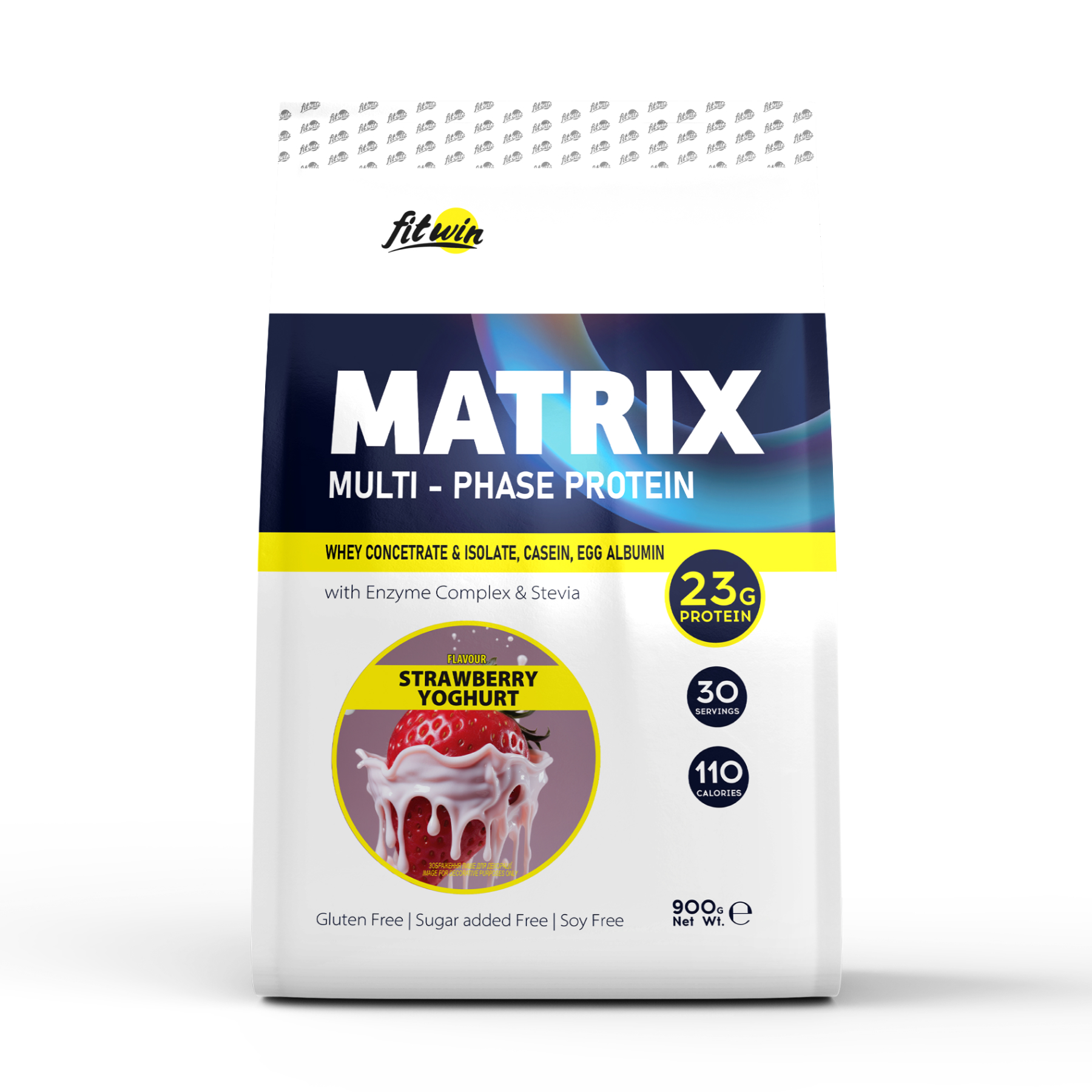FitWin Matrix, протеїн Strawberry Yogurt, 900 г