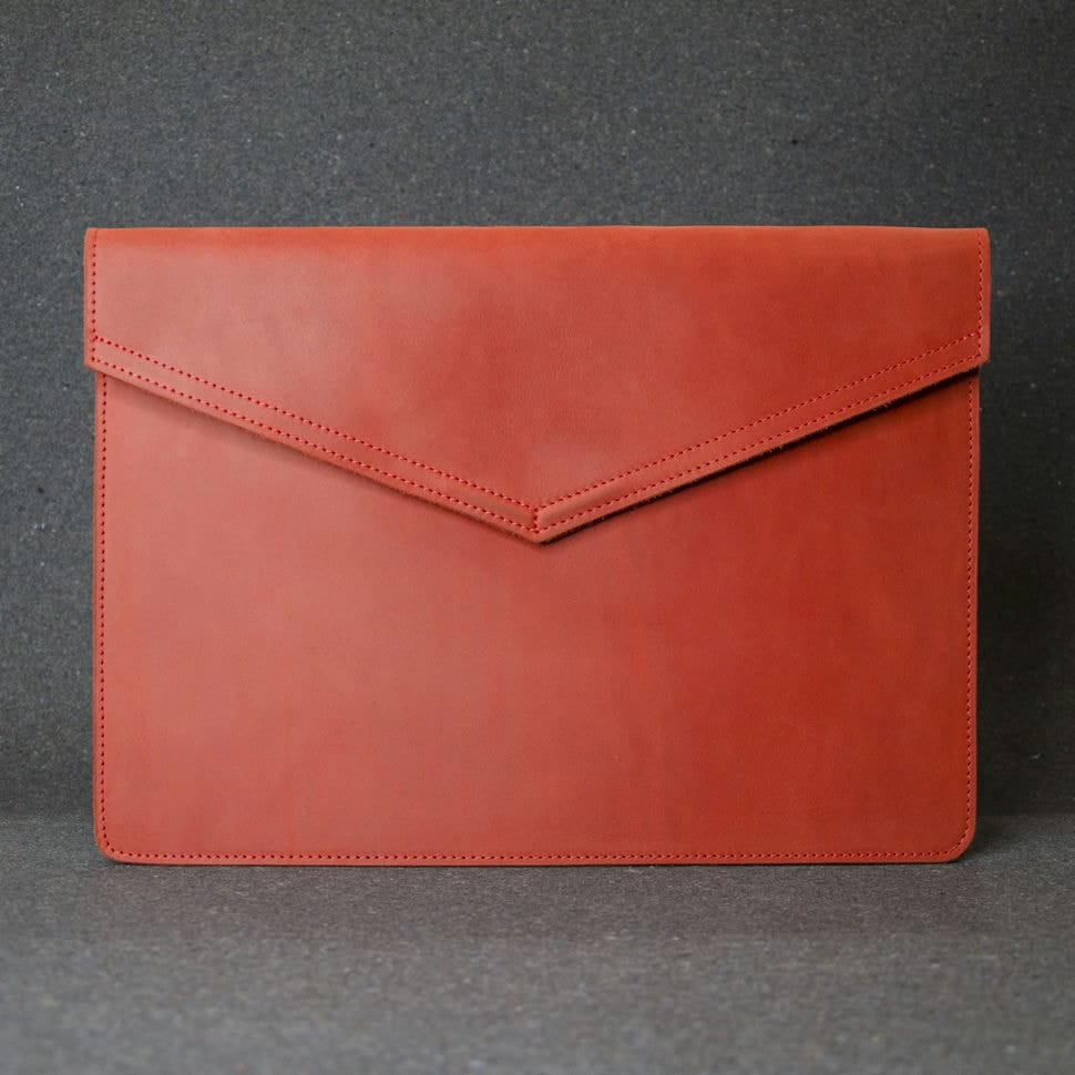 Шкіряний чохол для MacBook 12' шкіра Crazy Horse, червоний