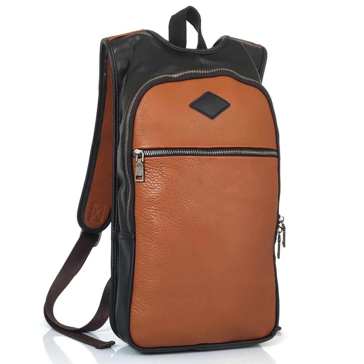 Шкіряний коричневий рюкзак Tiding Bag S-JMD10-0006C