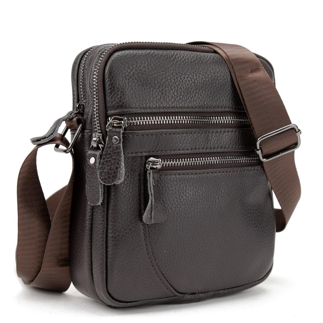 Чоловіча шкіряна сумка через плече Tiding Bag M56-3646-1C — фото 1
