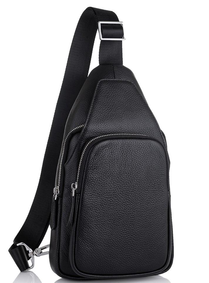Чоловіча сумка-слінг через плече натуральна шкіра Tiding Bag SM8-681A