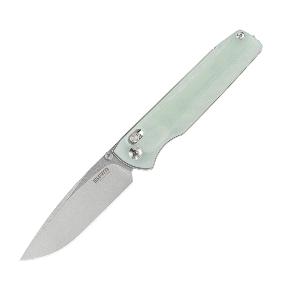 Ніж складаний SRM Terrier 258L-GC, напівпрозорий зелений