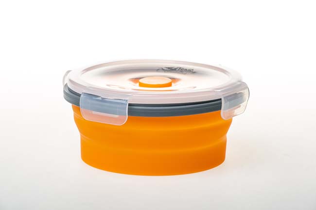 Контейнер складной с крышкой-защелкой Tramp (800ml) orange — фото 1