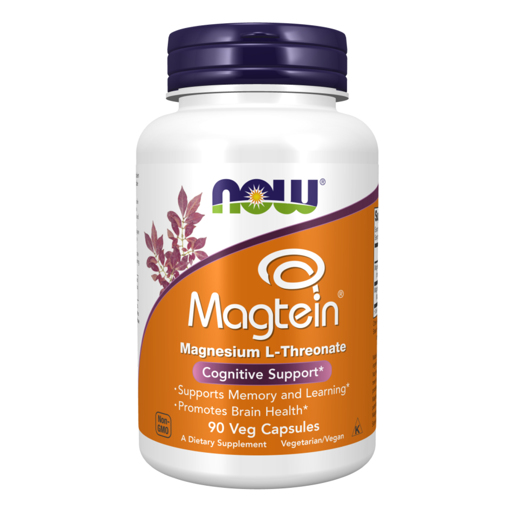Магній L-треонат Magtein, 90 вег. капсул, Now Foods
