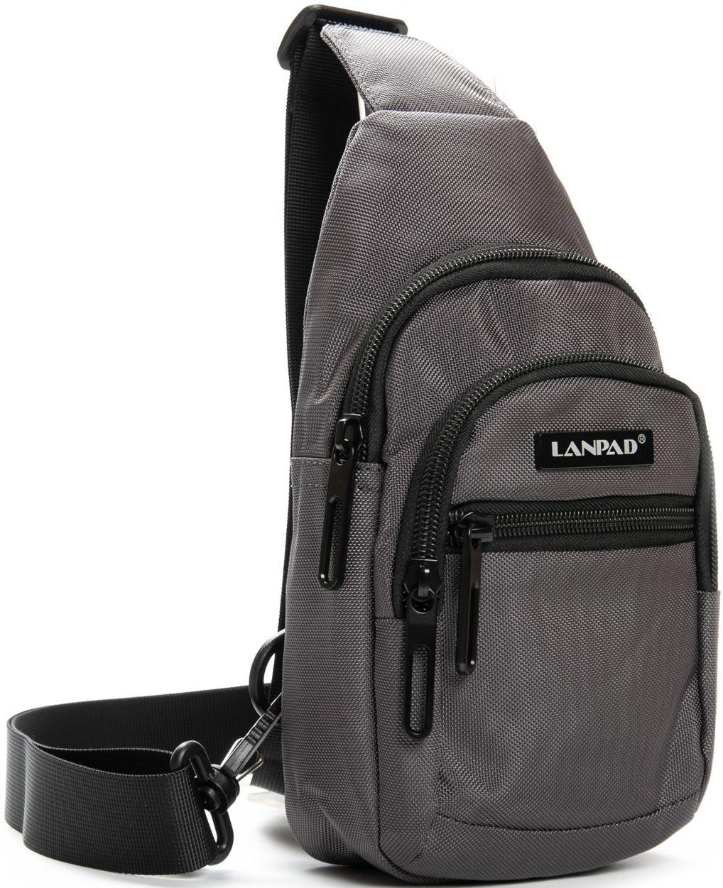 Сумка чоловіча через плече Lanpad сіра