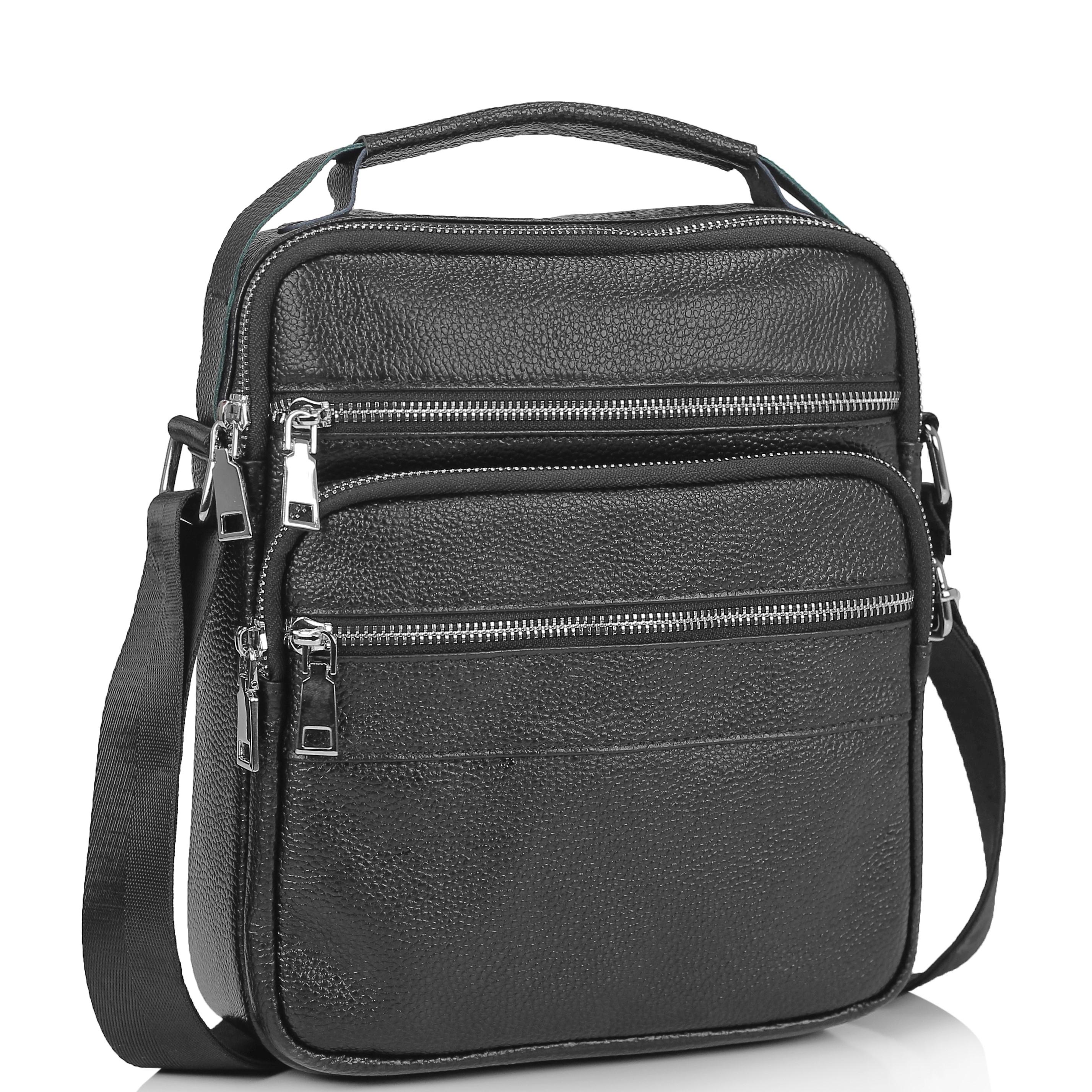 Чоловіча шкіряна сумка через плече месенджер Tiding Bag NM23-2306A