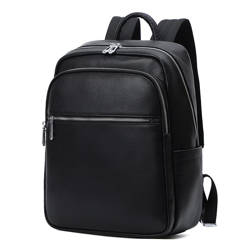 Чоловічий шкіряний рюкзак на два відділи TIDING BAG FL-N2-0201A