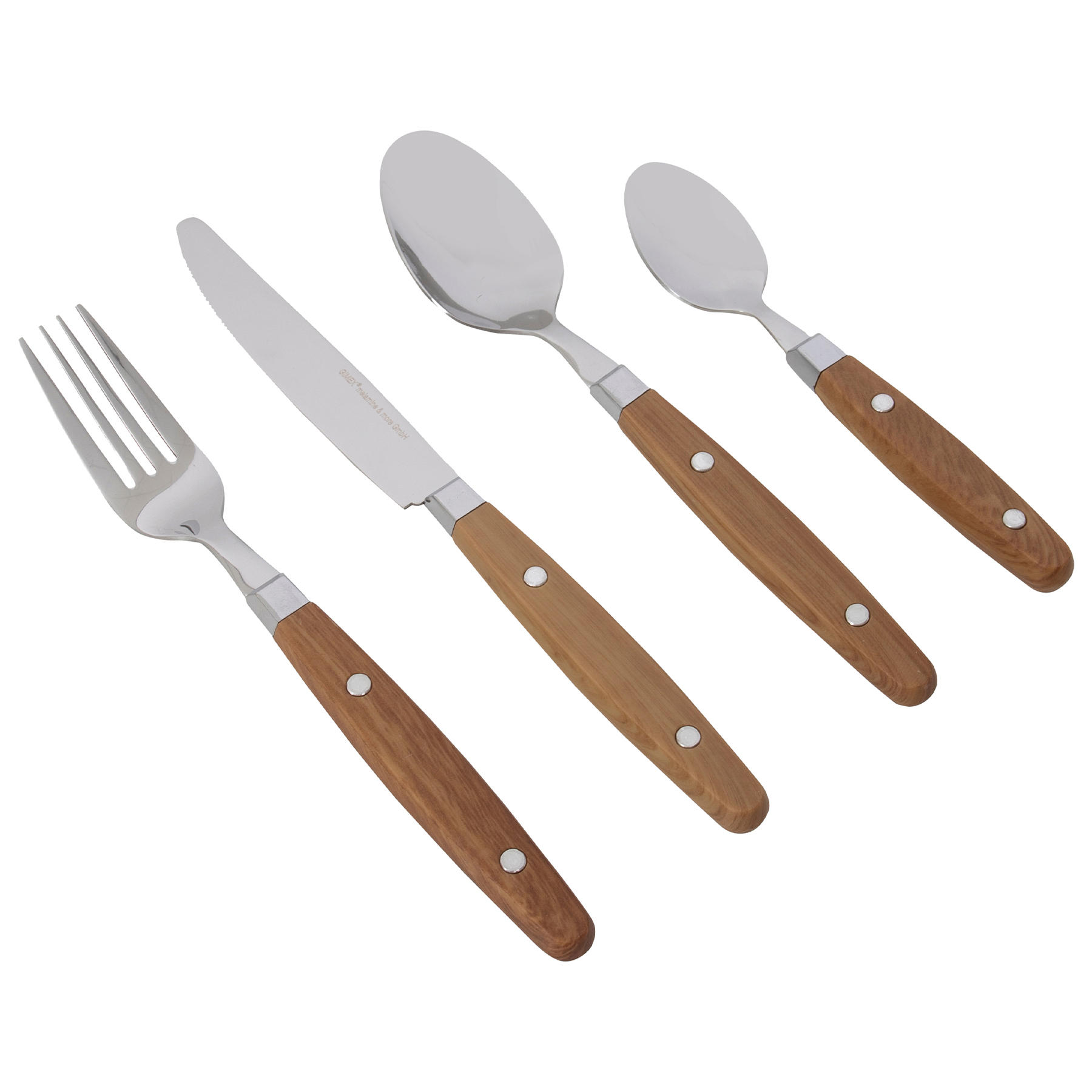 Набір столових приборів Gimex Cutlery Nature 16 Pieces 4 Person Wood (6960904) — фото 1