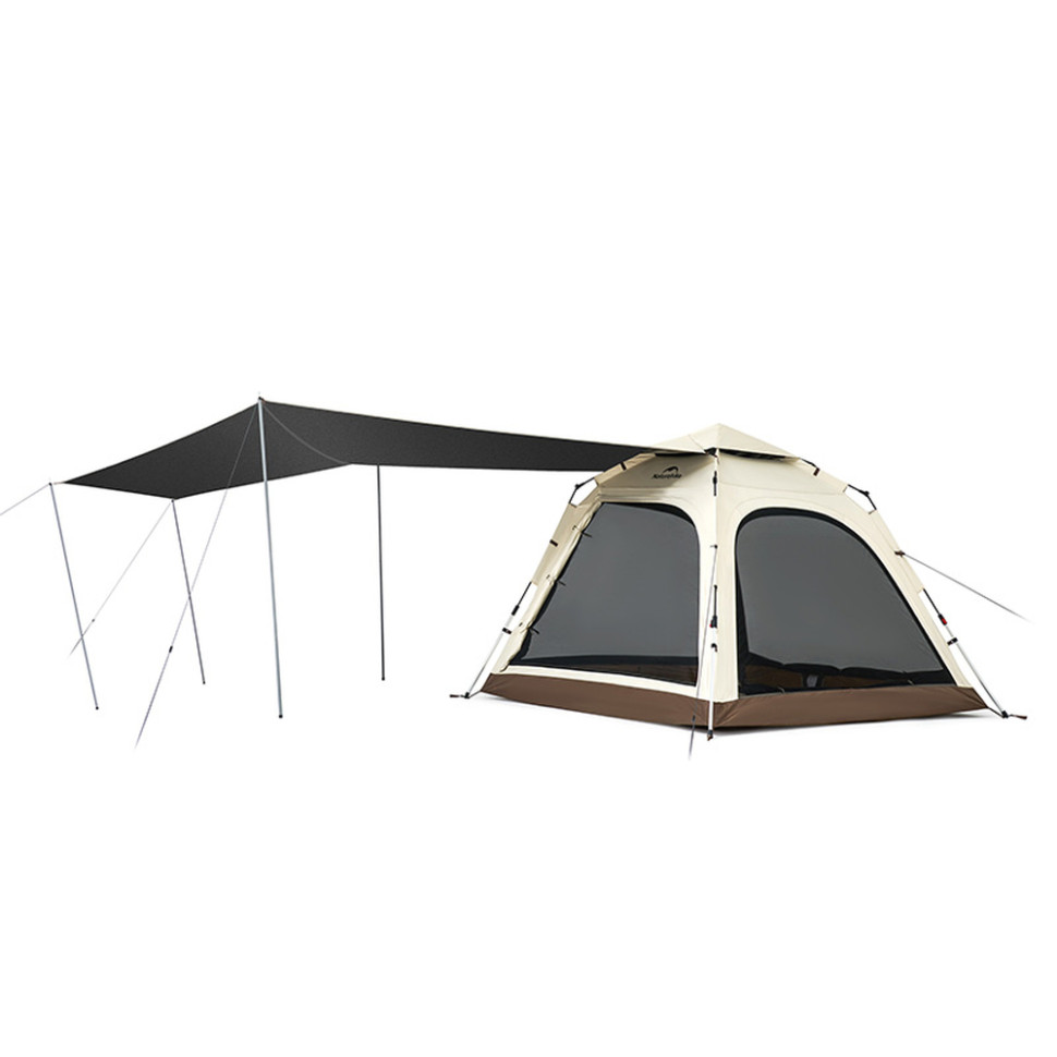 Намет чотиримісний із тентом автоматичний Naturehike Ango CNK2550WS010, коричневий