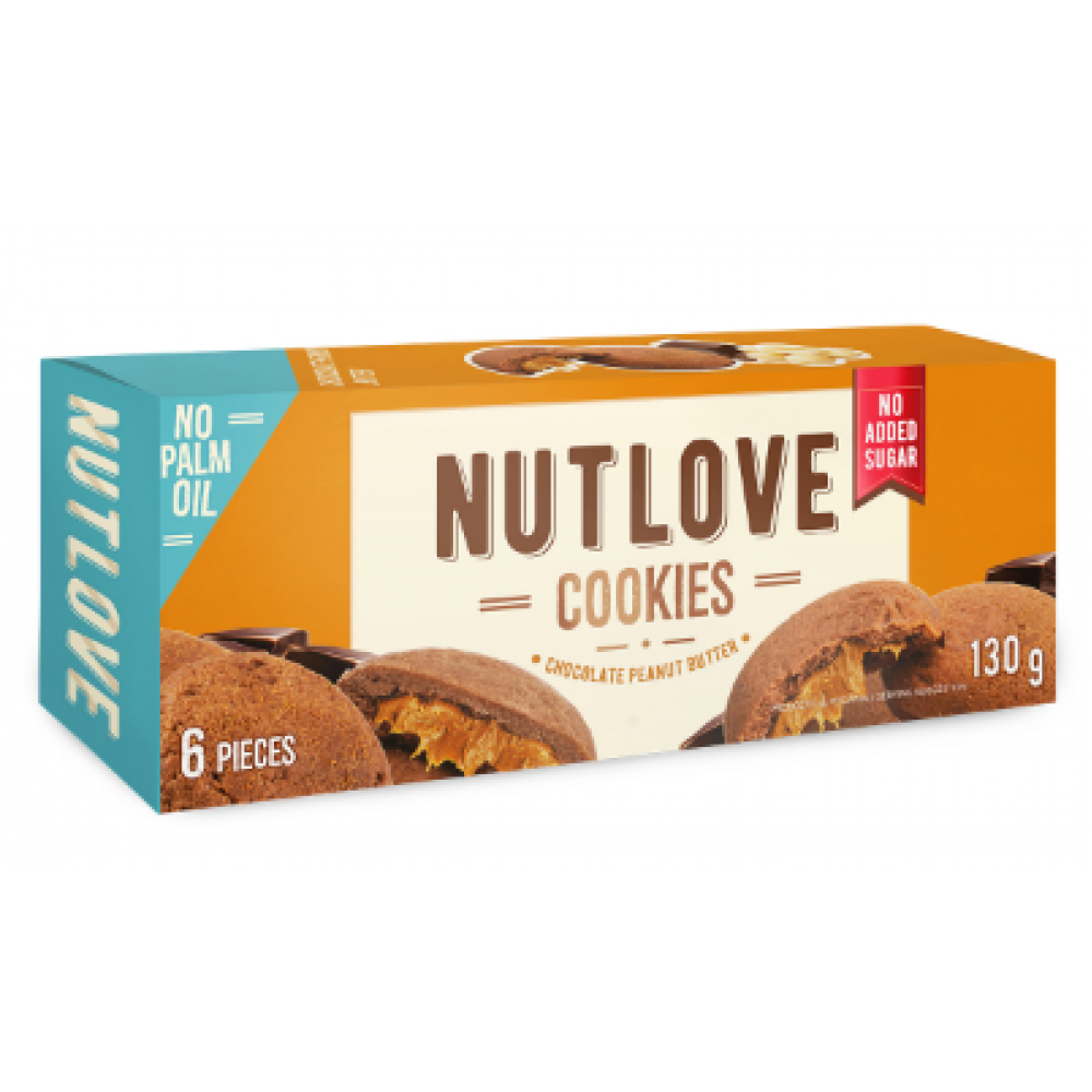 Nutlove Cookies, 130 г, Шоколадний арахісовий крем