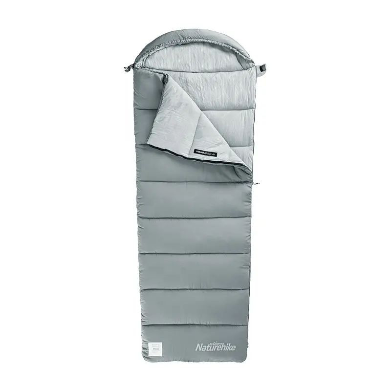 Спальник з капюшоном Naturehike M180 NH20MSD02, правий, сірий