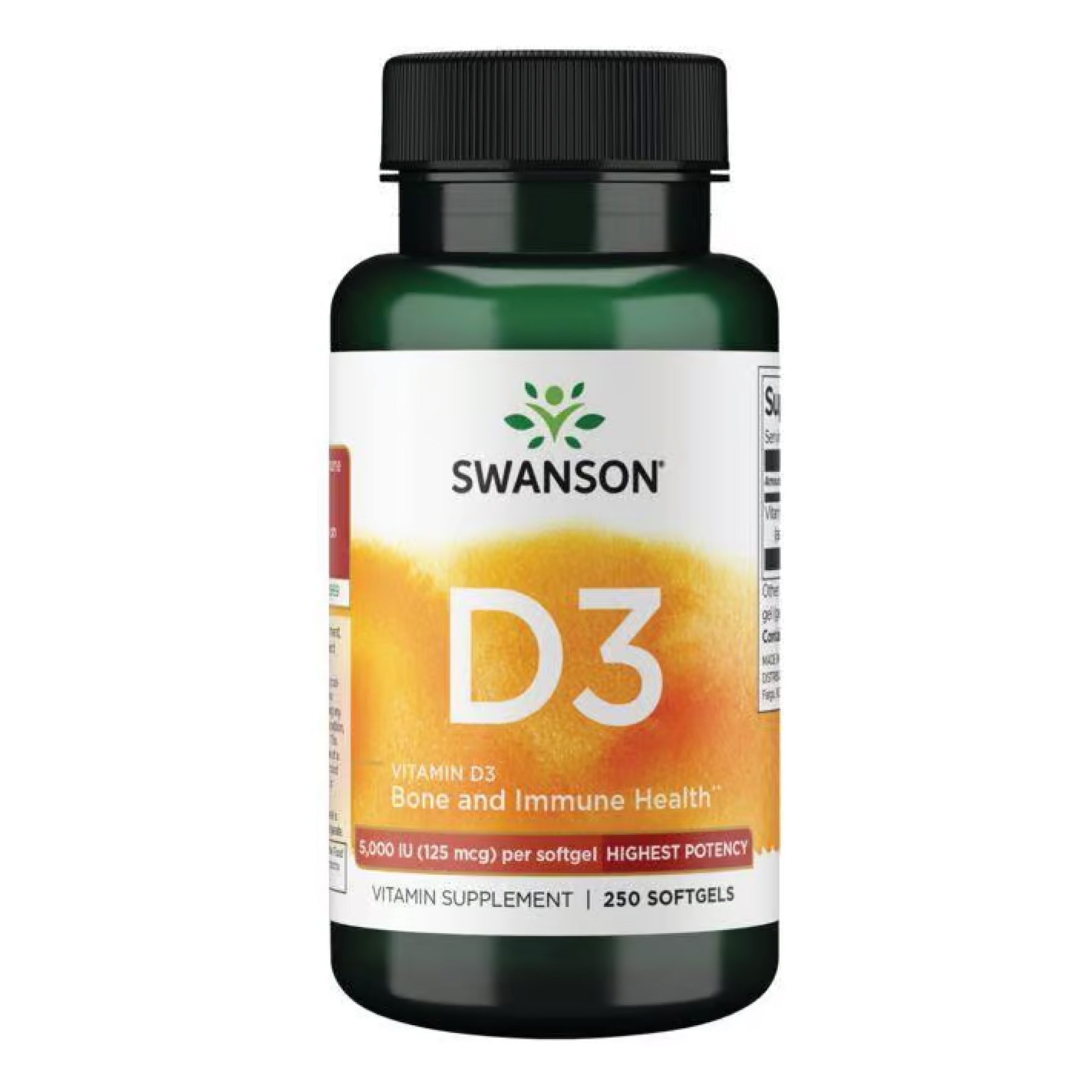 Vitamin D3 Highest Potency 5,000 IU (125 mcg) - 250 sgels (Пошкоджена банка)