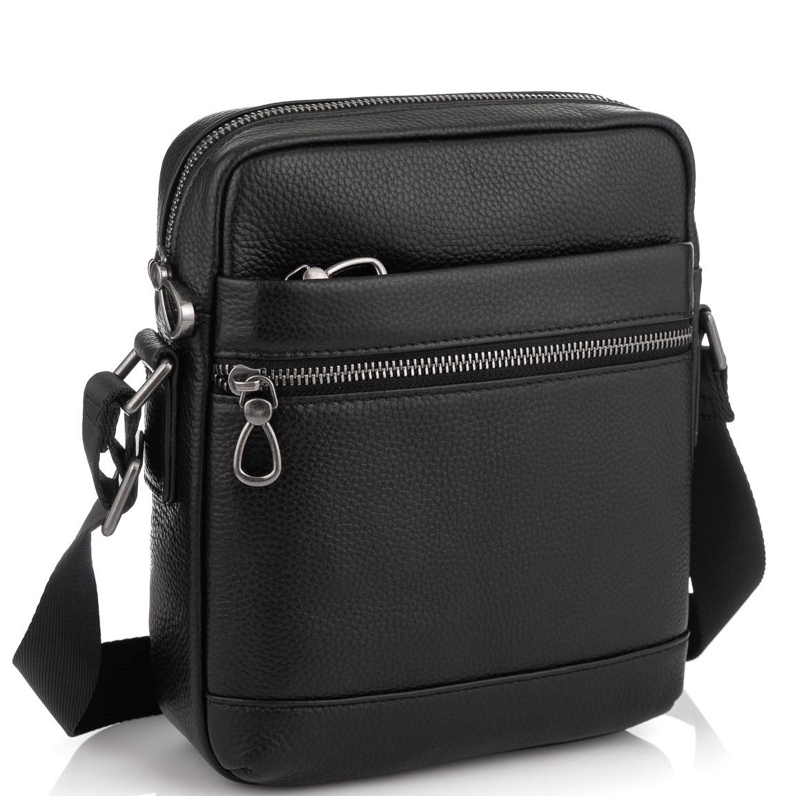 Чоловіча сумка через плече в зернистій шкірі Tiding Bag NM29-88078A