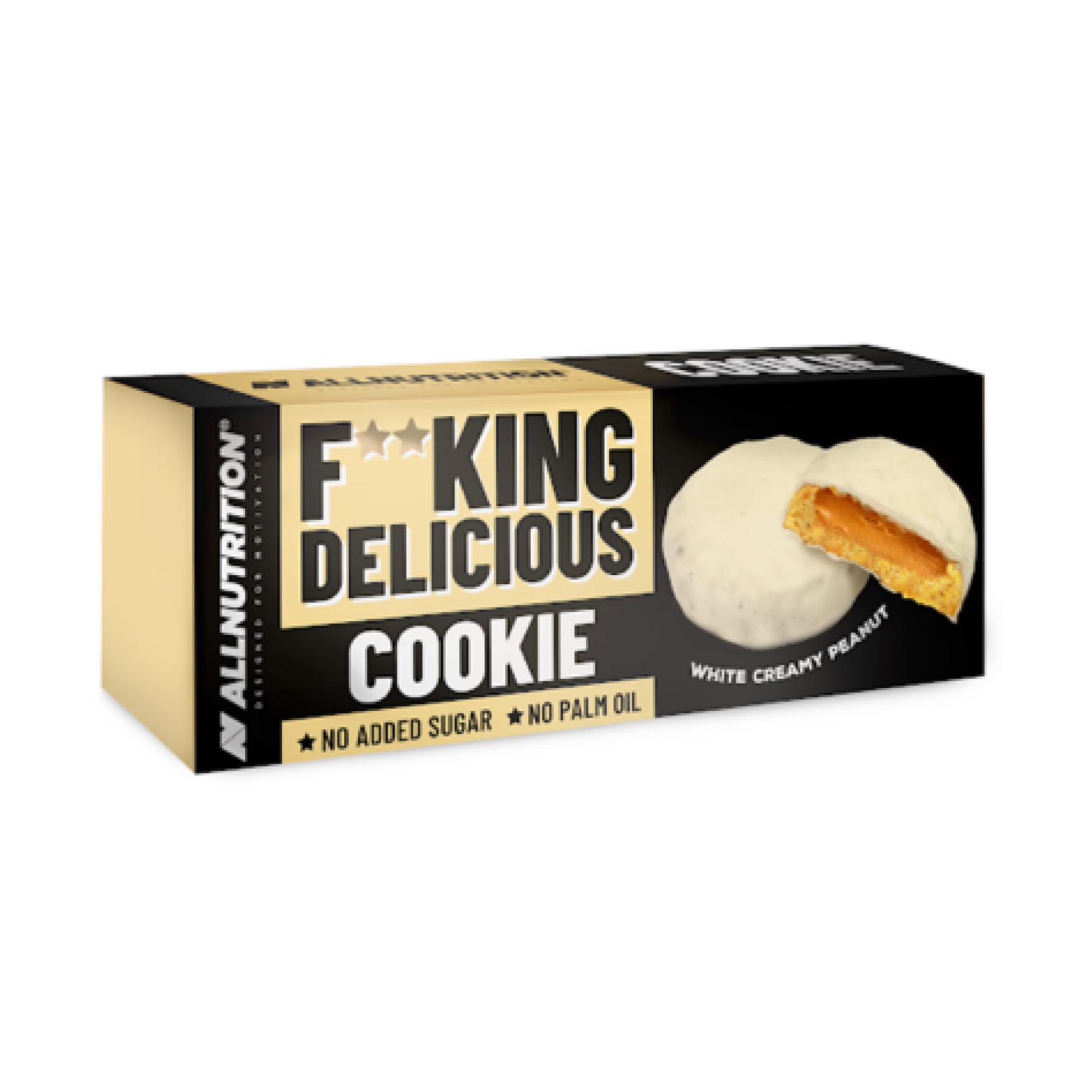 Fitking Смачне печиво, 128 г, Білий крем з арахісом