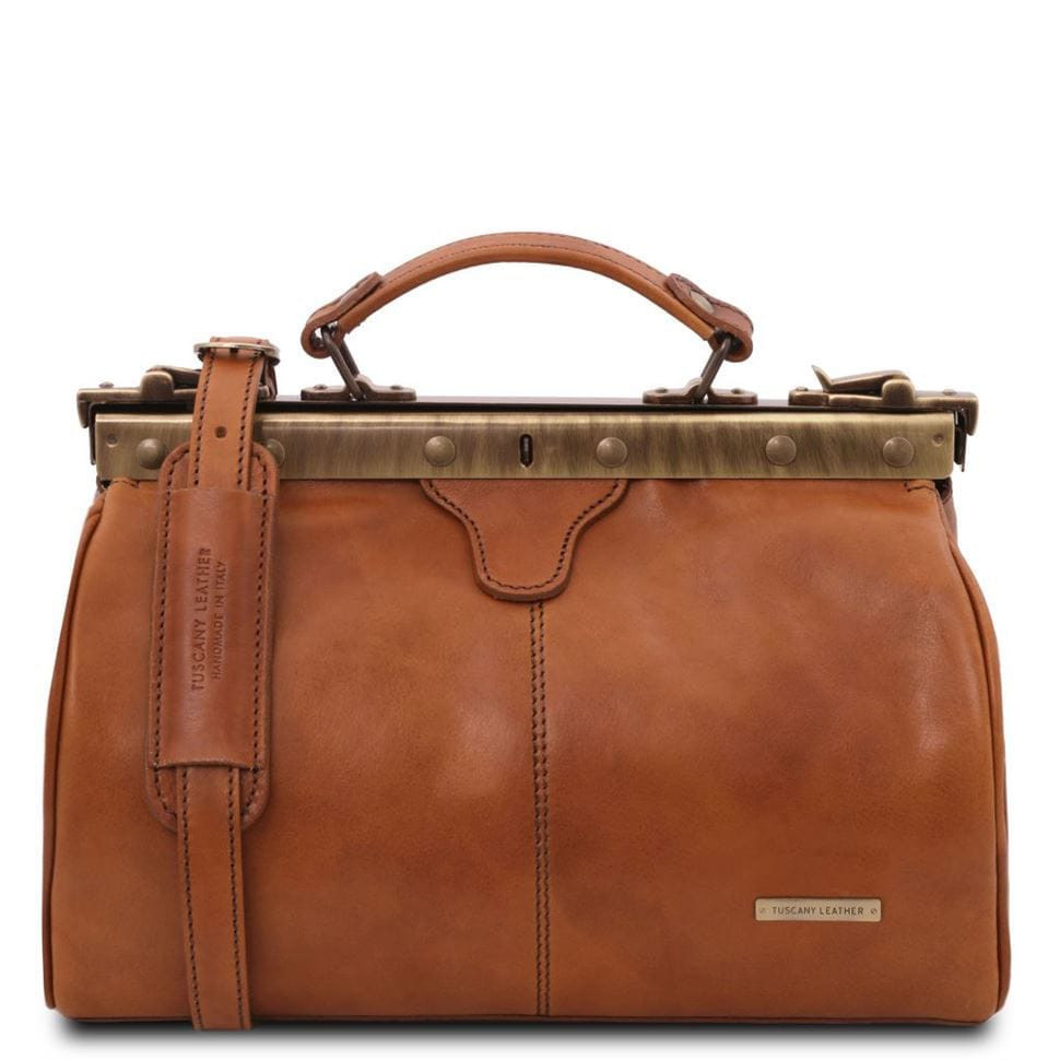 Шкіряна сумка саквояж Tuscany Leather Michelangelo TL10038 (тілесний)