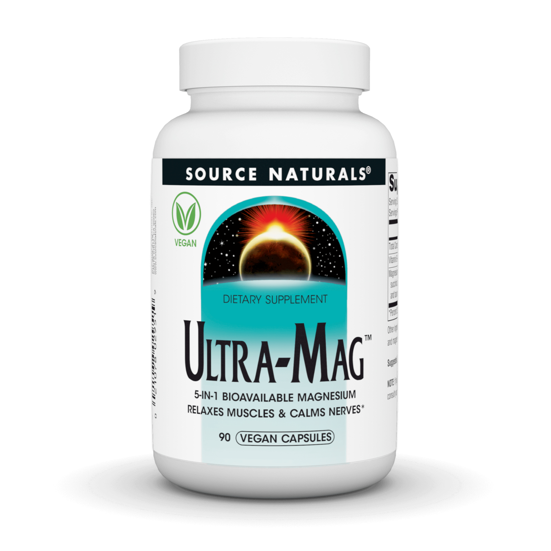 Магнієвий комплекс Ultra-Mag, 90 вег. капсул, Source Naturals