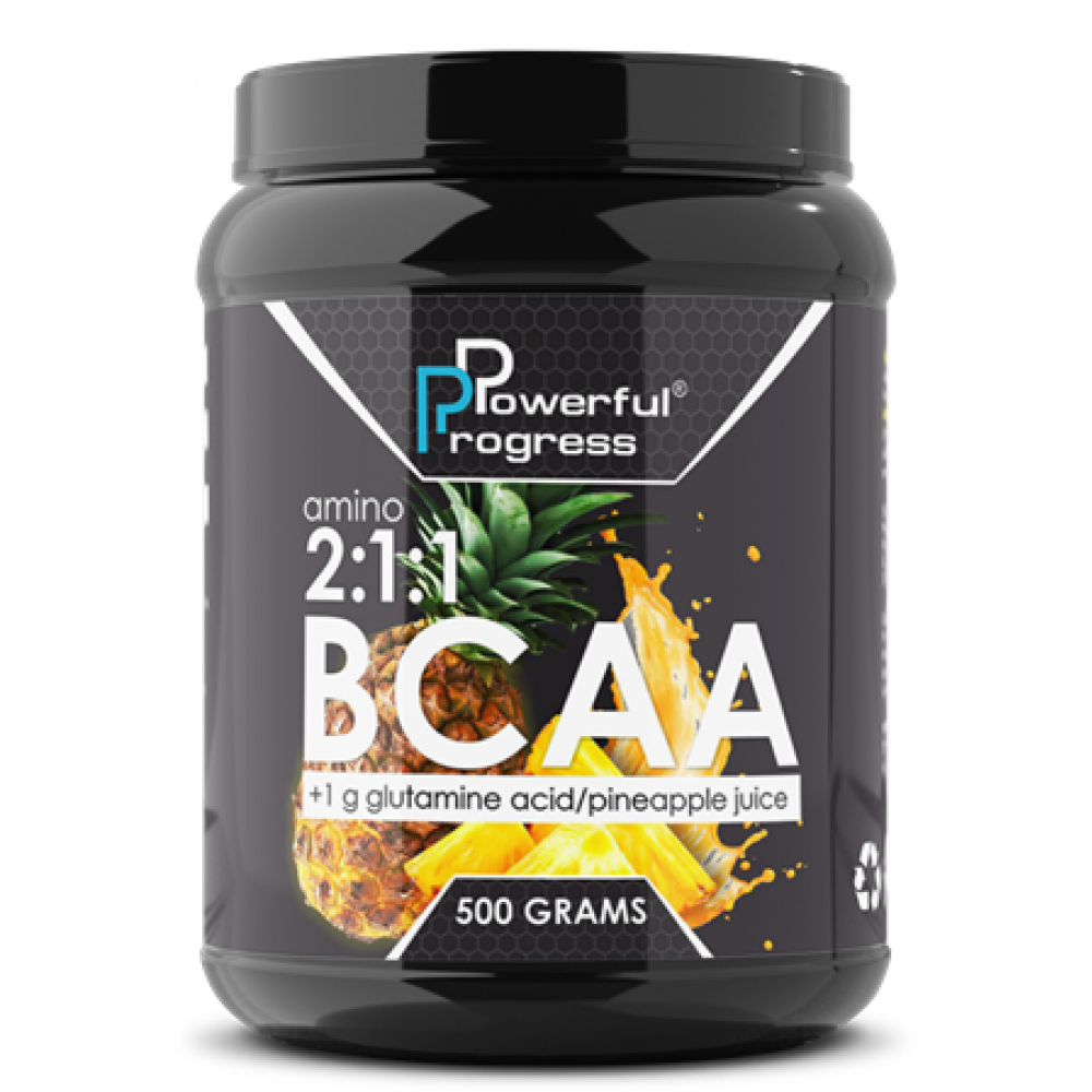 BCAA 2:1:1 + Глутамін, 500 г, Pineapple