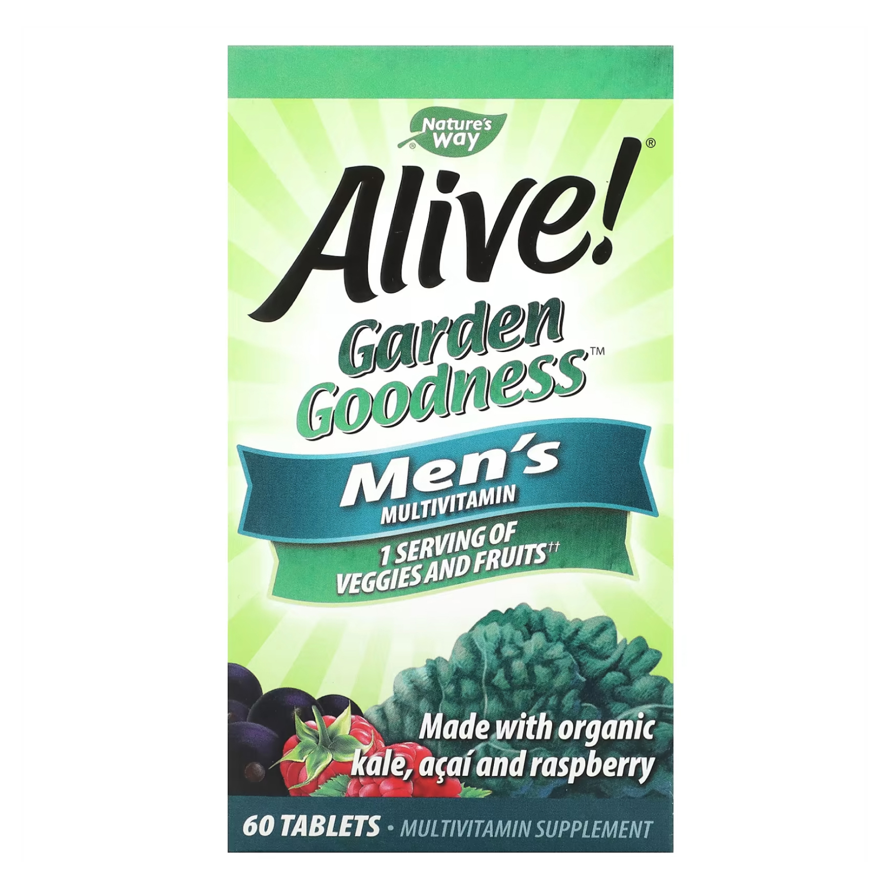 Alive Organic Garden Goodness Men - 60 tabs — фото 1
