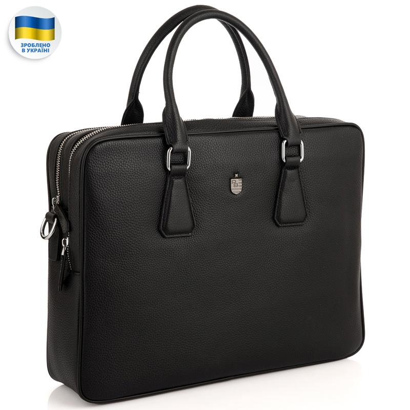 Сумка для ноутбука шкіряна чоловіча чорна Royal Bag RB29-9020-6A