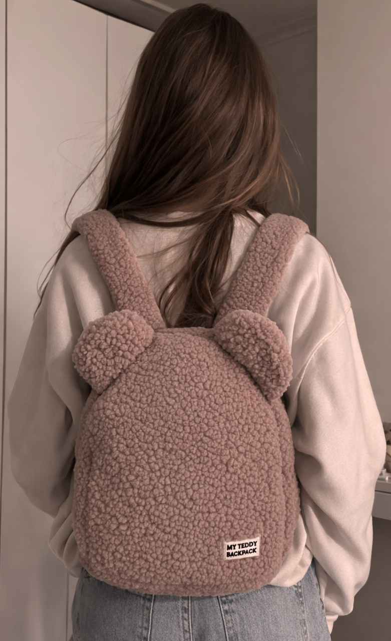 Дитячий плюшевий рюкзак Тедді, MyTeddy Backpack персиковий