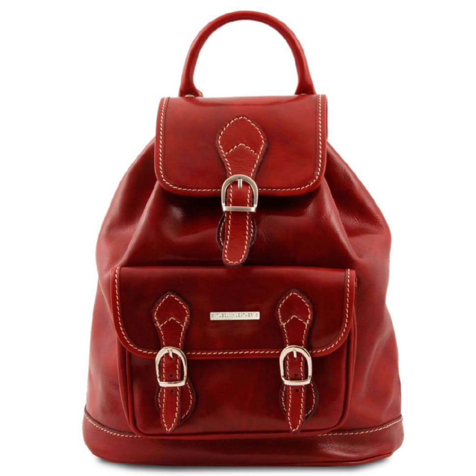 Шкіряний рюкзак Tuscany Leather Singapore TL9039 (червоний)