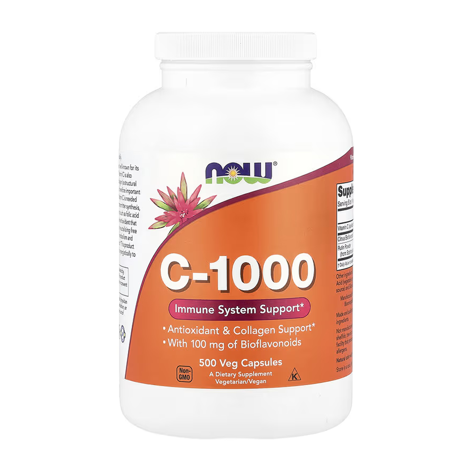 Вітамін C, 1000 мг, 500 вег. капсул, Now Foods