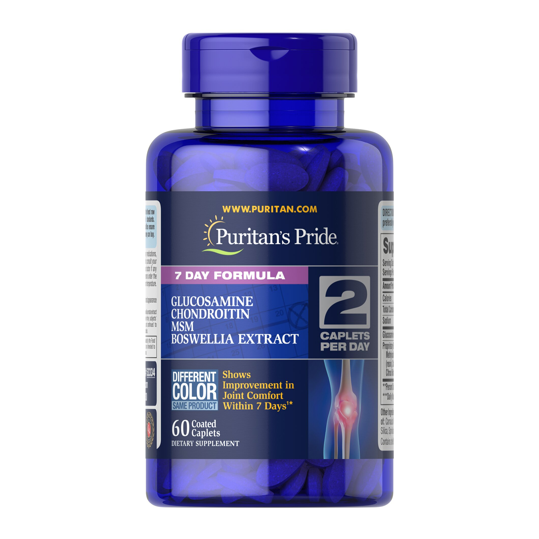 7 Day Formula Joint Soother® Glucosamine Chondroitin MSM & Boswellia - 60 caps