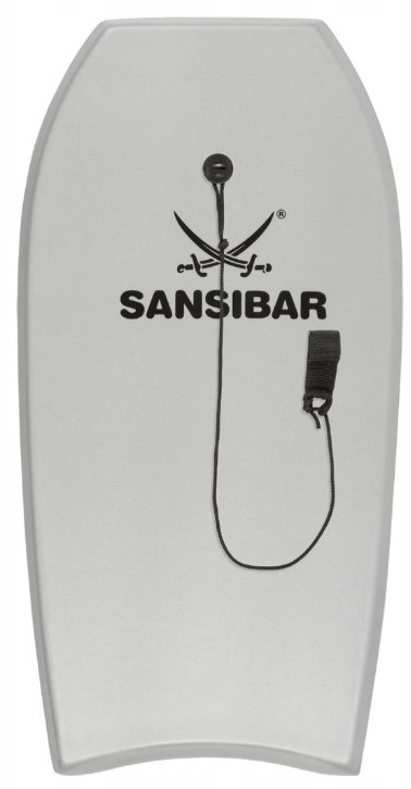 Бодіборд, дошка для плавання Sansibar 100x49x5 см сіра (до 85 кг.)