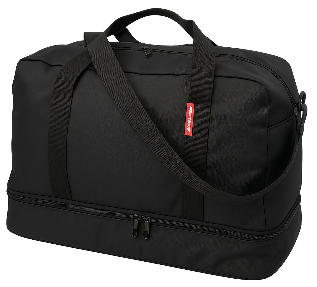 Дорожня сумка з відділом для взуття 40L Wallaby чорна
