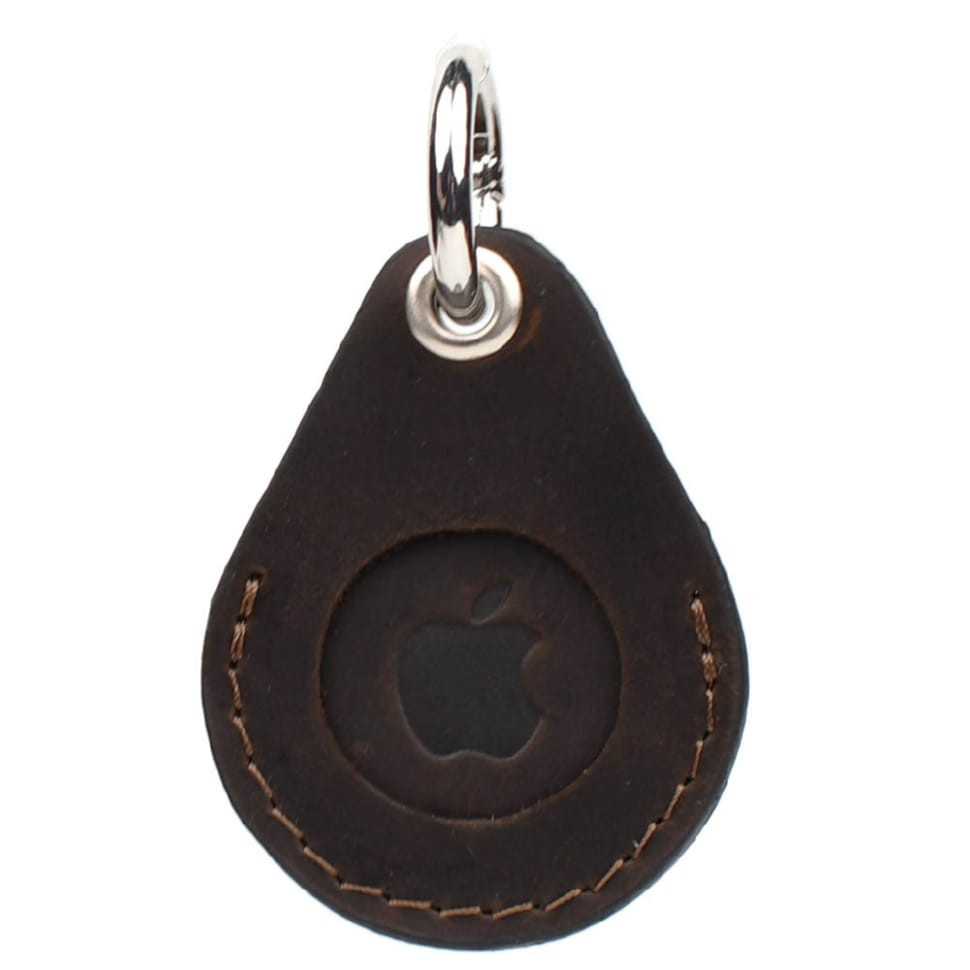 Шкіряний чохол тримач для Apple Air Tag коричневий Grande Pelle 463120