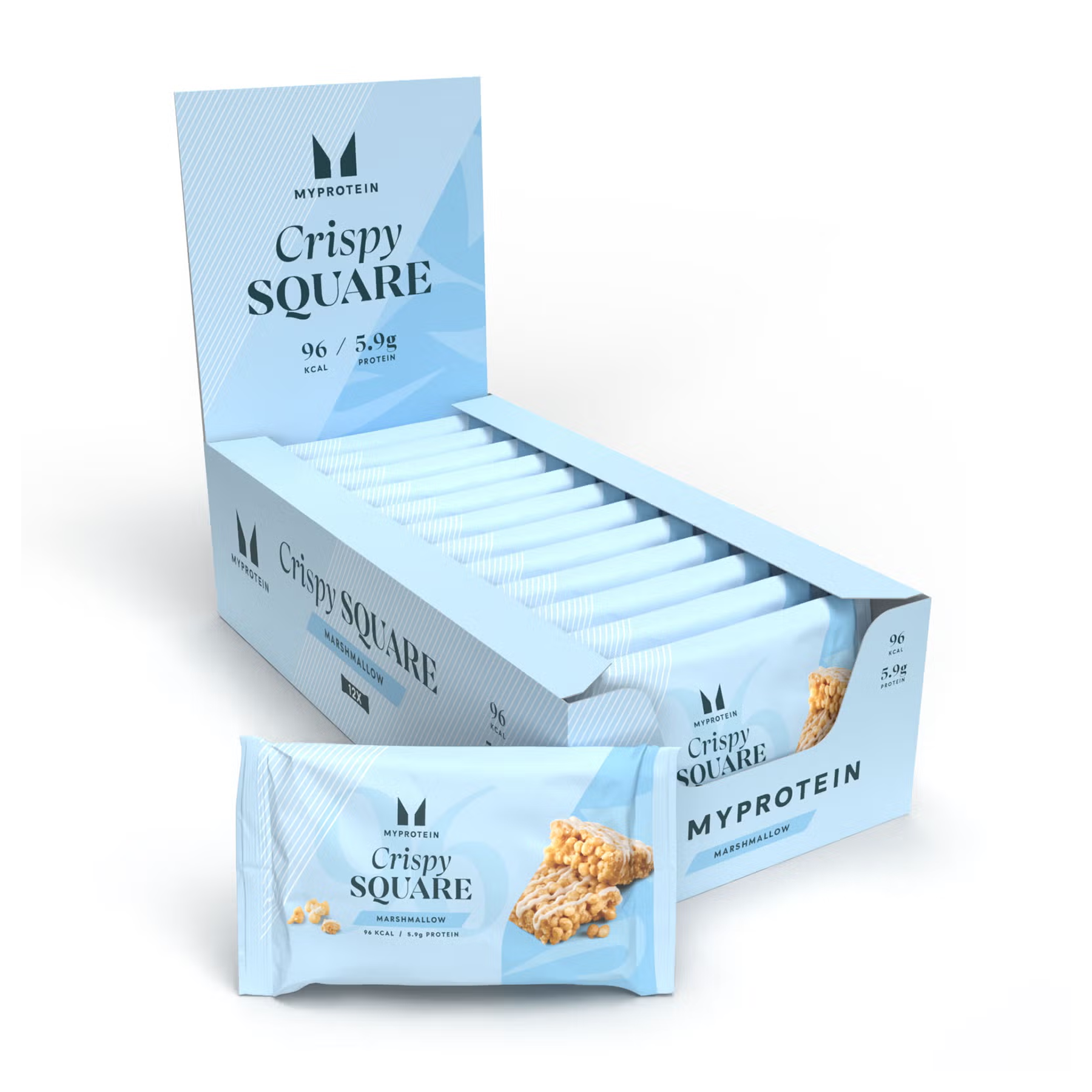 Myprotein, хрусткий квадрат Маршмеллоу, 12×30 г