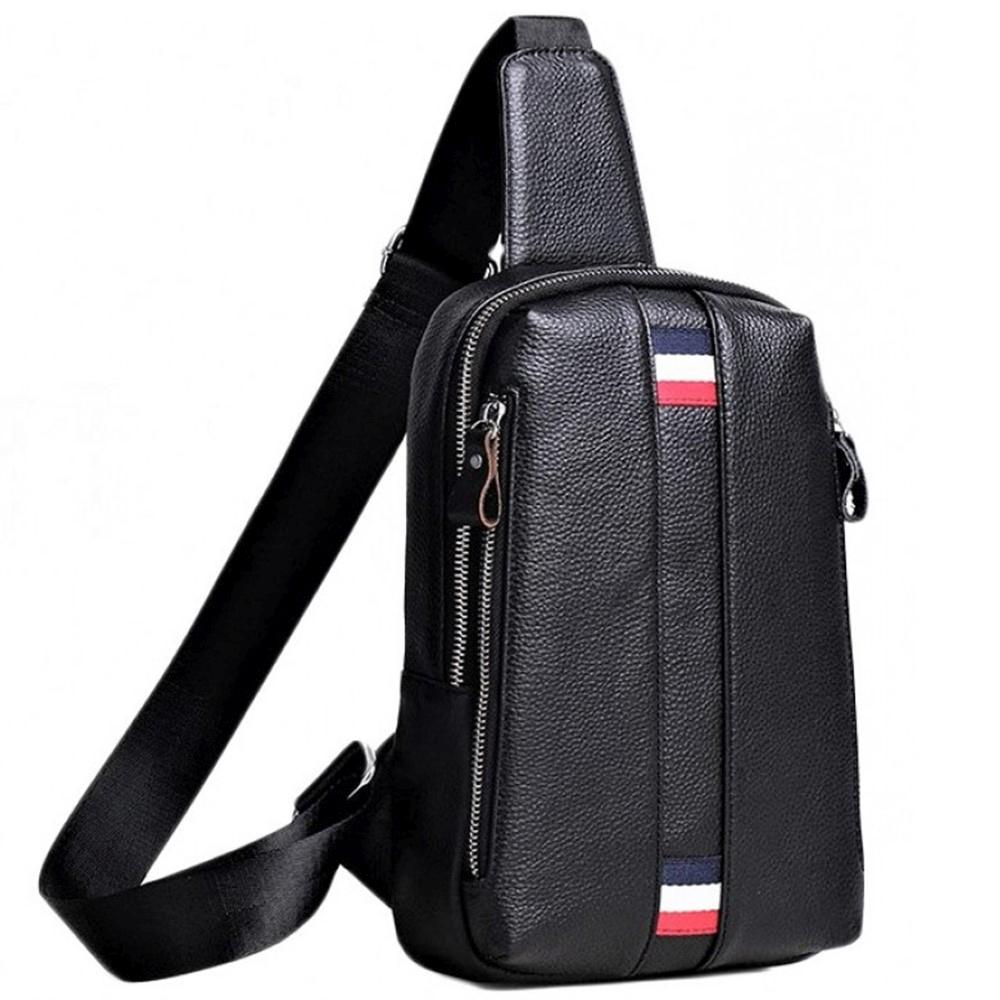 Чоловічий шкіряний слінг на груди Tiding Bag A25F-6616A