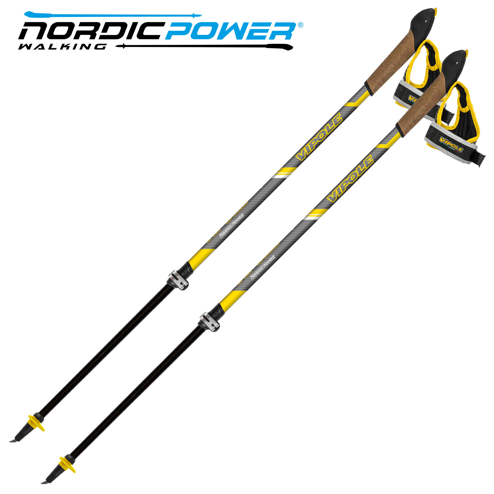 Палиці для скандинавської ходьби Vipole Hercules Vario Carbon +200 GR (SW20 04) — фото 1