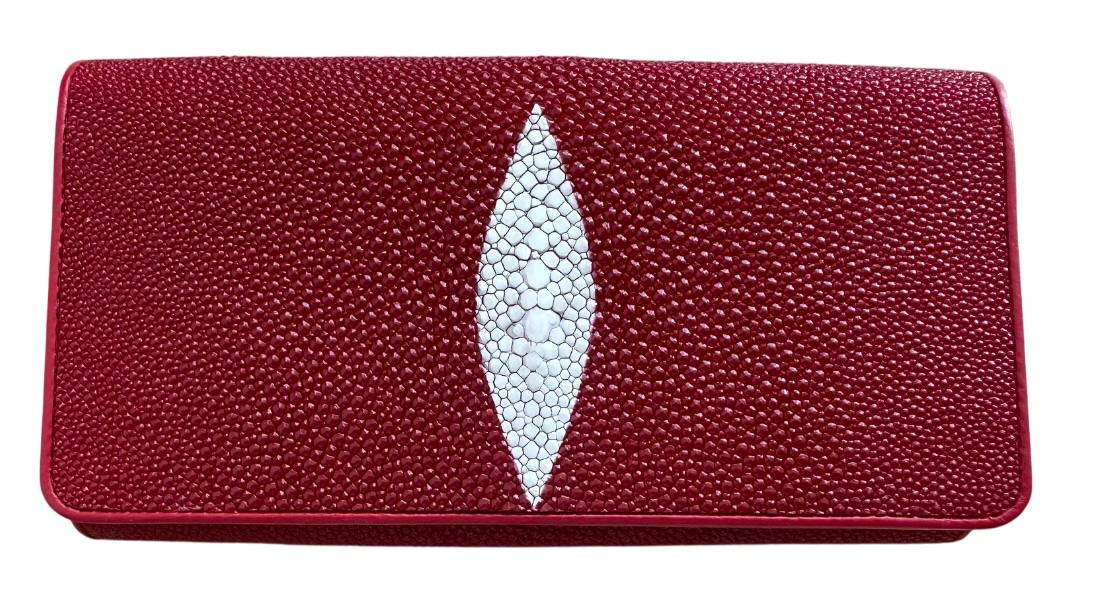 Гаманець зі шкіри ската Exotic Leather Червоний (stw 39)