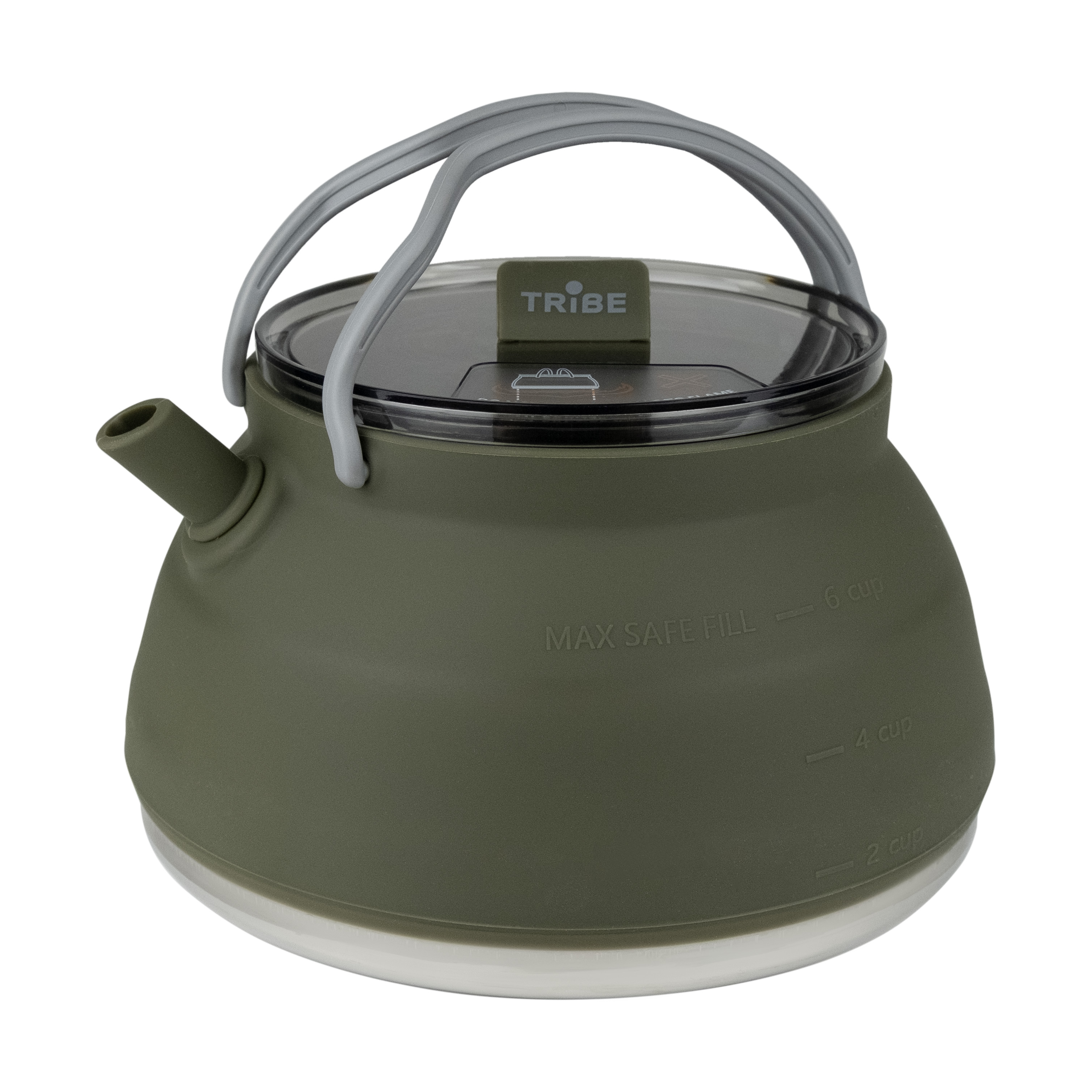 Чайник Tribe Collapsible Kettle 1,5 л силіконовий T-FF-0026, olive — фото 1