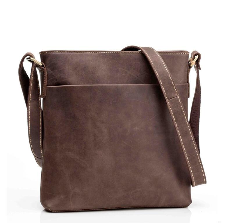 Сумка через плече чоловіча шкіряна crazy horse Tiding Bag G1166B — фото 1
