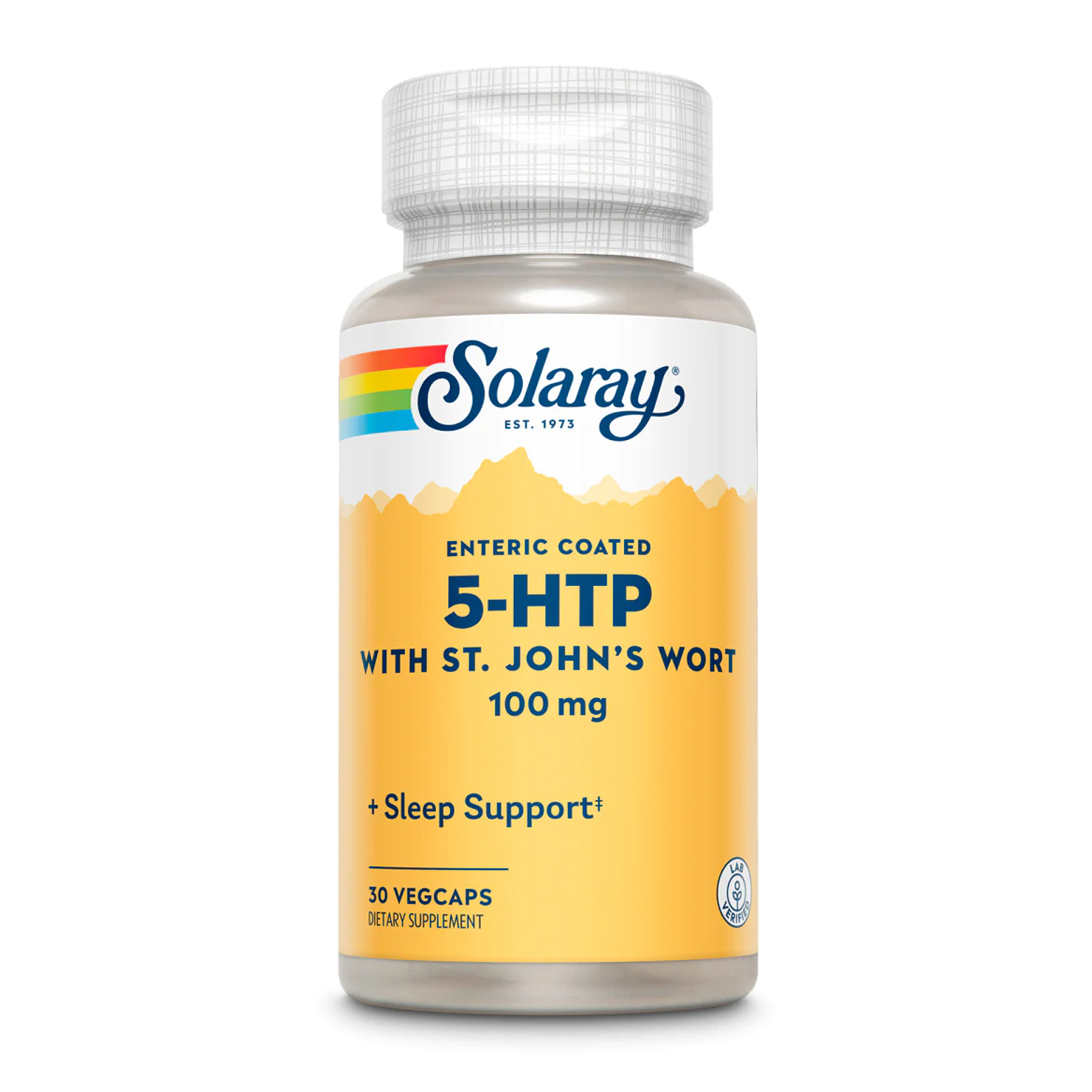 5-HTP + звіробій, 100 мг, 30 вег. капсул, Solaray