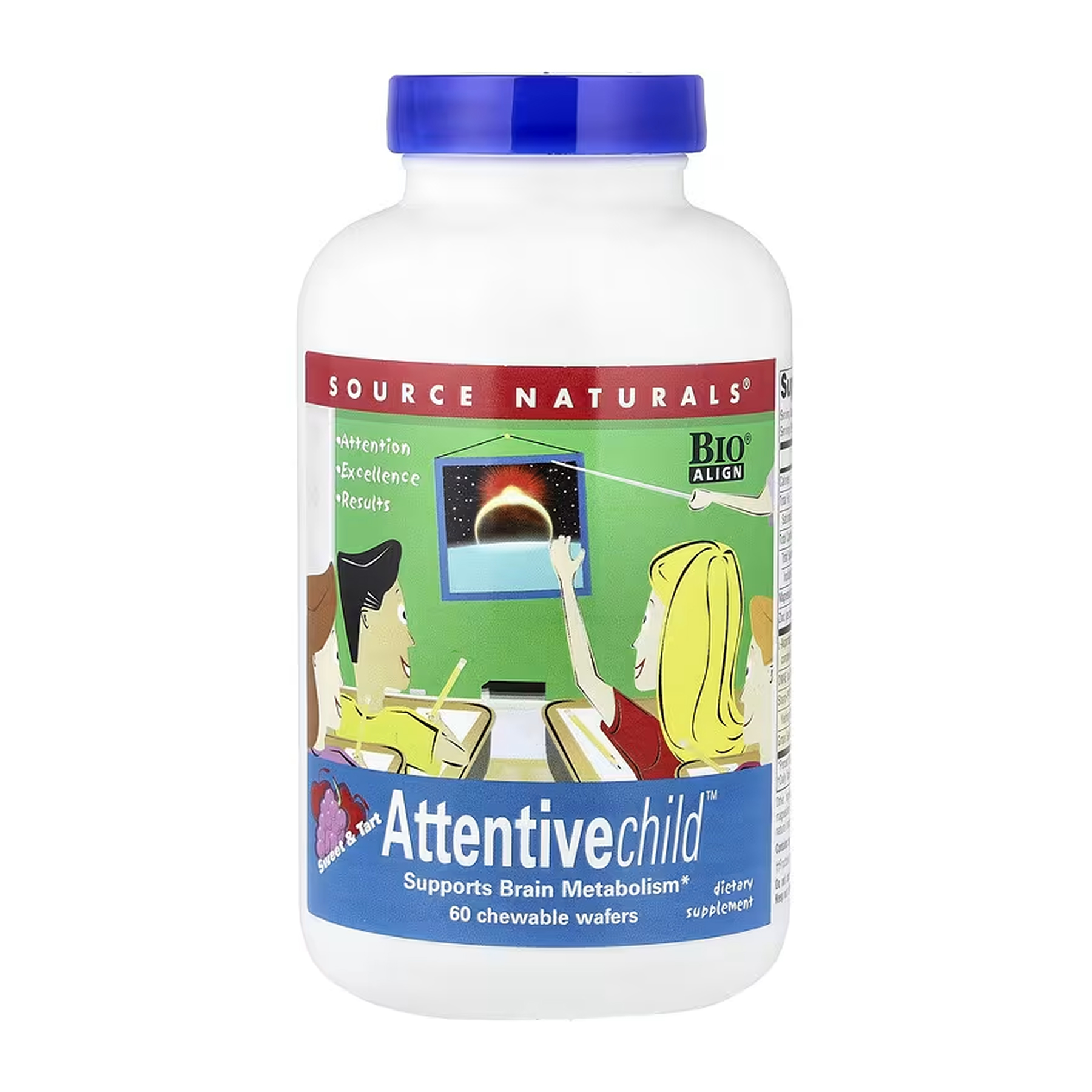 Attentive Child, 60 вафель, Source Naturals — фото 1