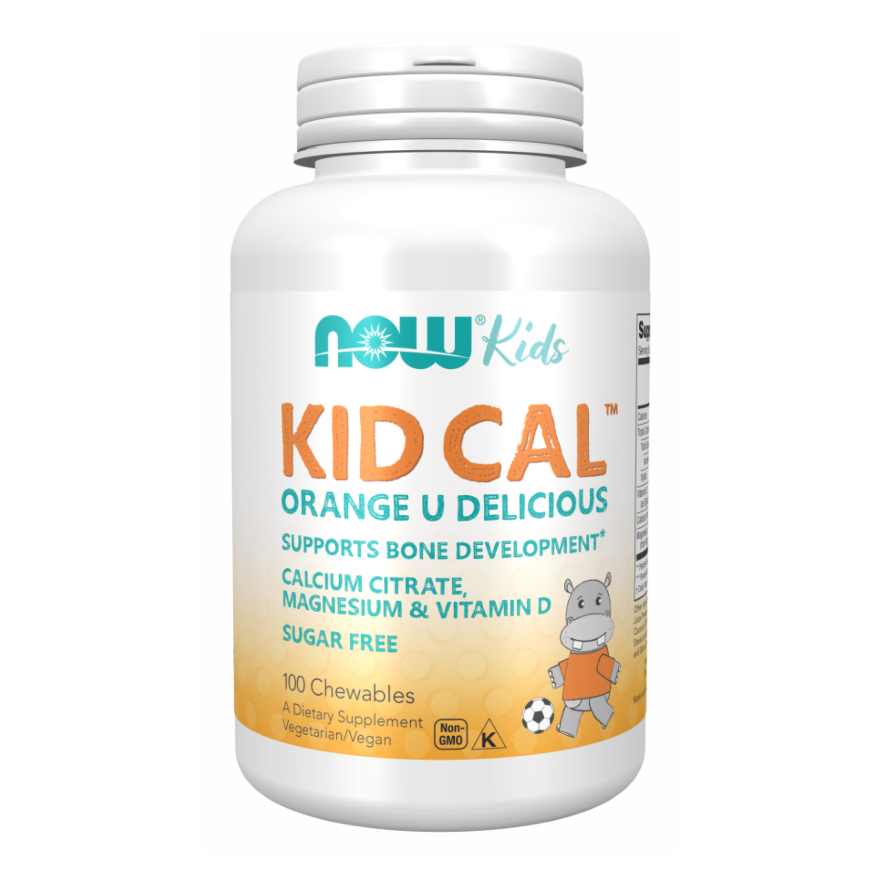 Kid-Cal, кальцій жувальний, 100 цукерок, Now Foods