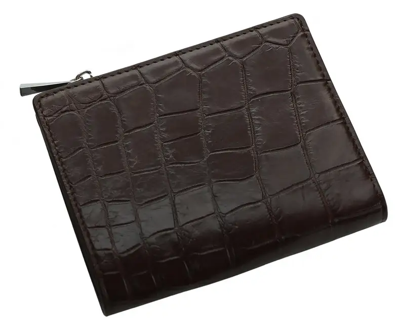 Гаманець зі шкіри крокодила Exotic Leather Коричневий (cw 89)