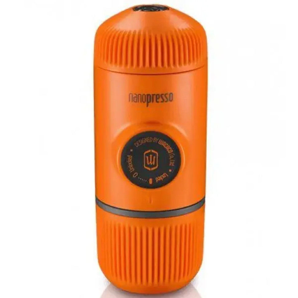 Портативна еспресо-кавоварка Wacaco Nanopresso помаранчева, механічна, для меленої кави