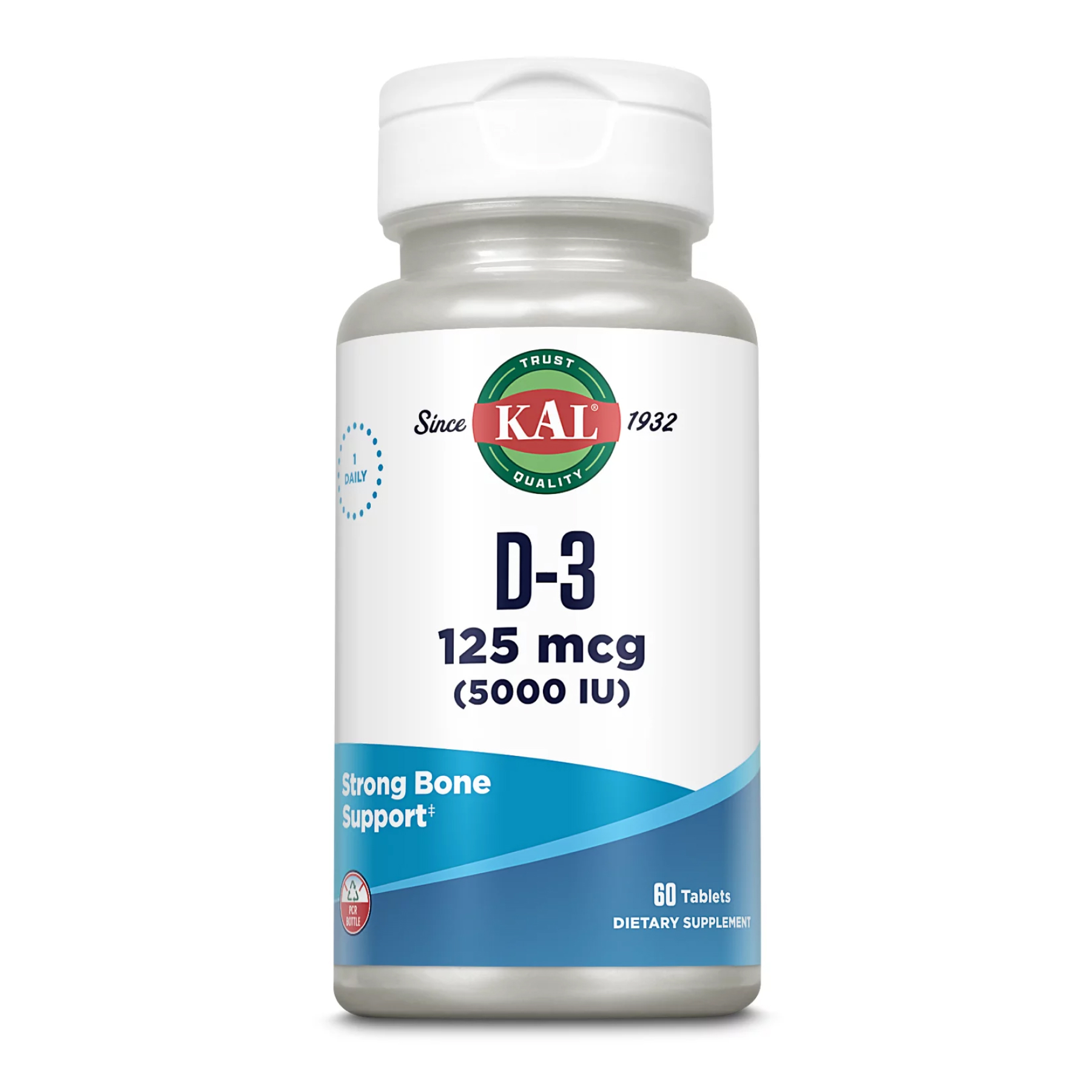 Вітамін D3, 125 мкг, 60 таблеток, KAL